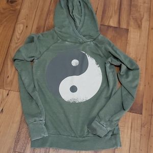 Green yin yang hoodie